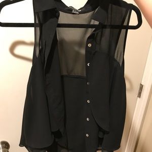 Black Button Up Blouse
